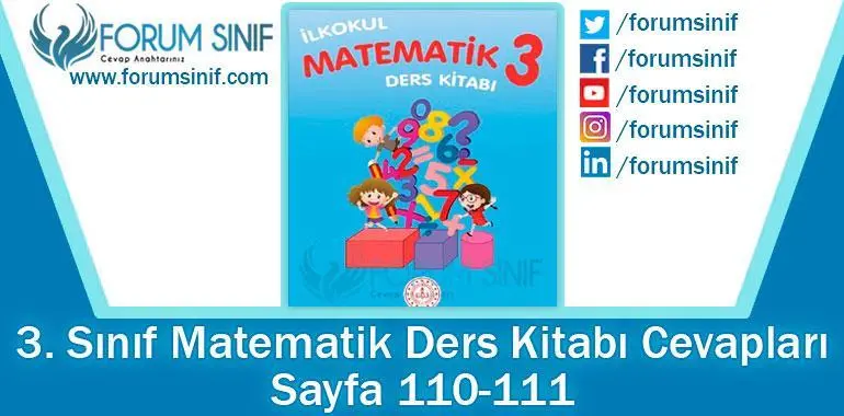 3. Sınıf Matematik Ders Kitabı 112-113. Sayfa Cevapları MEB Yayınları 2. Kitap