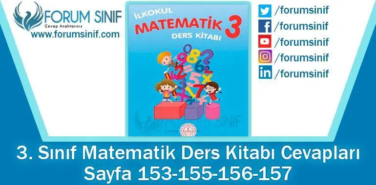 3. Sınıf Matematik Ders Kitabı 155-157-158-159. Sayfa Cevapları MEB Yayınları 2. Kitap