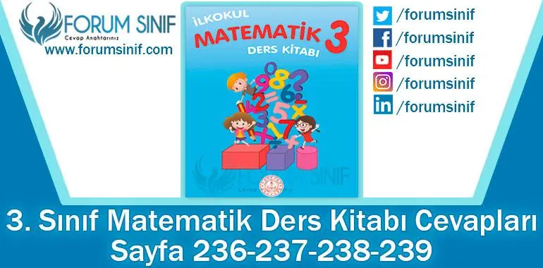 3. Sınıf Matematik Ders Kitabı 238-239-240-241. Sayfa Cevapları MEB Yayınları 2. Kitap