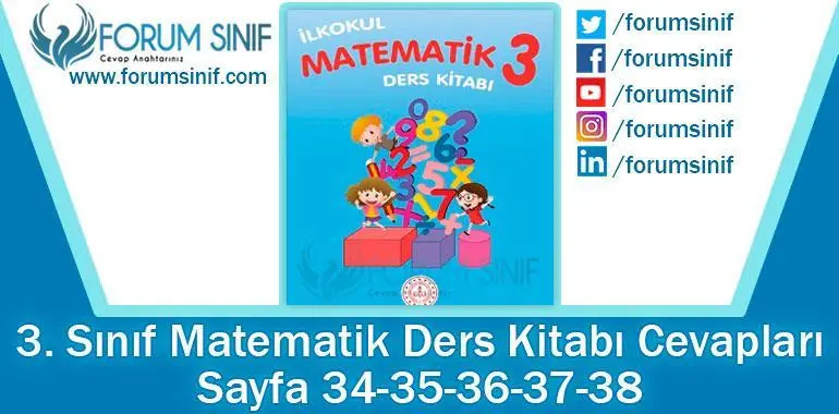 3. Sınıf Matematik Ders Kitabı 36-37-38-39-40. Sayfa Cevapları MEB Yayınları 2. Kitap