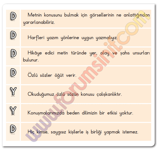3. Sınıf Türkçe SDR Dikey Yayıncılık Sayfa 36 Ders Kitabı Cevapları