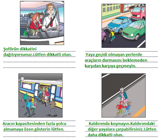 4. Sınıf Trafik Güvenliği CEM Ofset Yayınları Sayfa 51 Ders Kitabı Cevapları