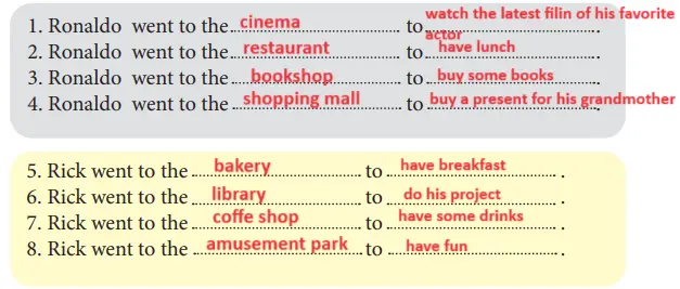 7. Sınıf İngilizce Ders Kitabı Sayfa 102 Cevapları MEB Yayınları2
