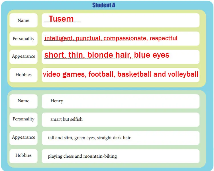 7. Sınıf İngilizce Ders Kitabı Sayfa 13 Cevapları MEB Yayınları