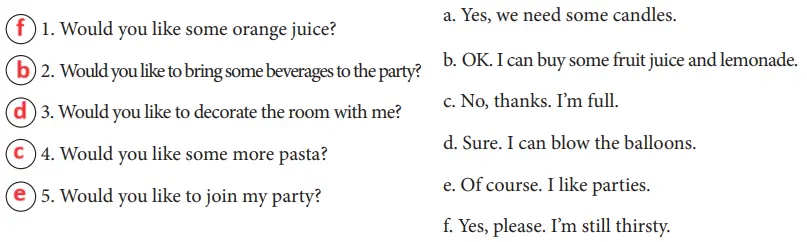 7. Sınıf İngilizce Ders Kitabı Sayfa 82 Cevapları MEB Yayınları