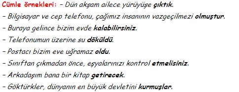 Çekim Eki Cümle Örnekleri