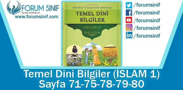 Temel Dini Bilgiler (İslam-1) Ders Kitabı 71-75-78-79-80. Sayfa Cevapları E-Kare Yayıncılık
