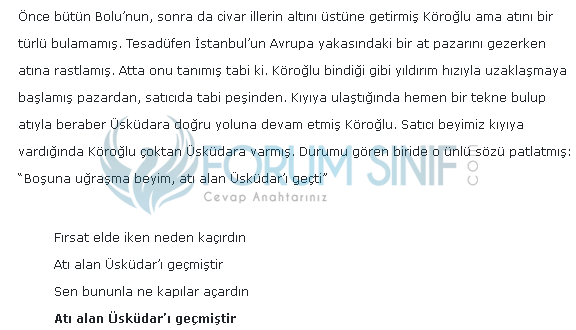 6. Sınıf Türkçe MEB Yayınları Sayfa 235 Ders Kitabı Cevapları1