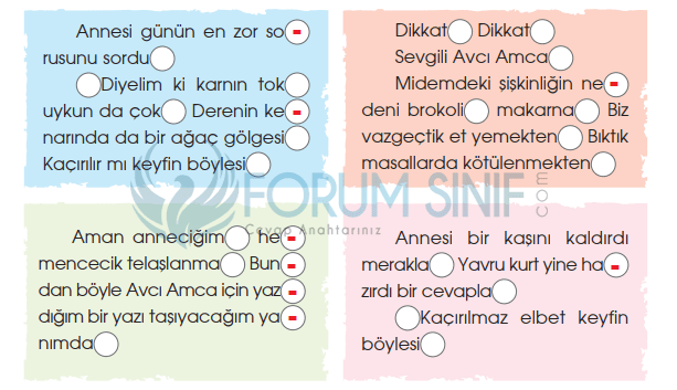 4. Sınıf Türkçe Özgün Yayınları Sayfa 165 Ders Kitabı Cevapları