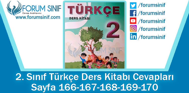 2. Sınıf Türkçe Ders Kitabı 166-167-168-169-170. Sayfa Cevapları ADA Yayınları