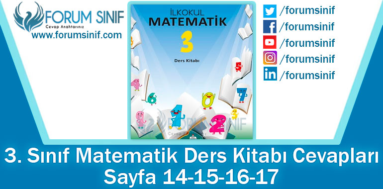 3. Sınıf Matematik Ders Kitabı 14-15-16-17. Sayfa Cevapları MEB Yayınları