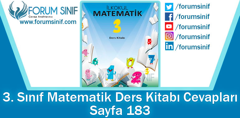 3. Sınıf Matematik Ders Kitabı 183. Sayfa Cevapları MEB Yayınları