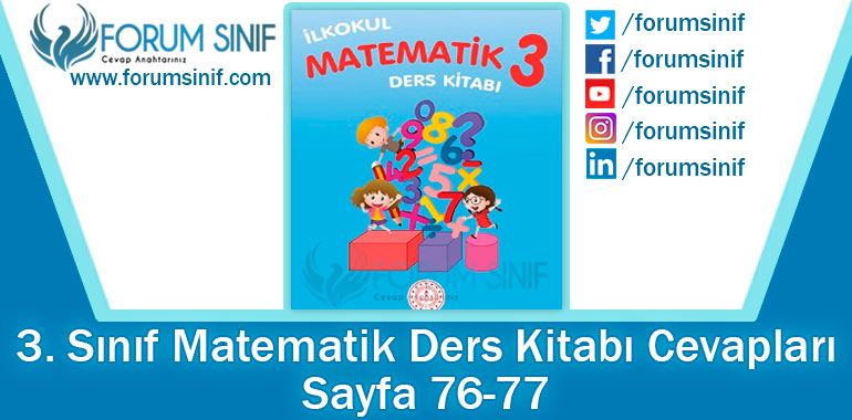 3. Sınıf Matematik Ders Kitabı 76-77. Sayfa Cevapları MEB Yayınları 2. Kitap