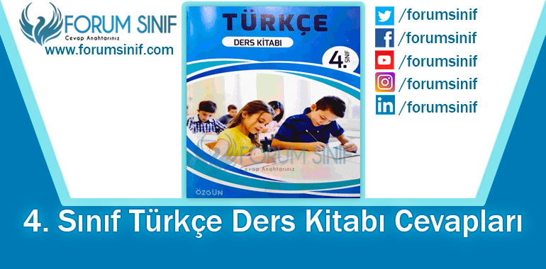 4. Sınıf Türkçe Ders Kitabı Cevapları Özgün Yayınları