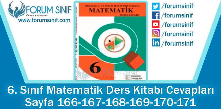 6. Sınıf Matematik Ders Kitabı 166-167-168-169-170-171. Sayfa Cevapları Engürü Yayınları