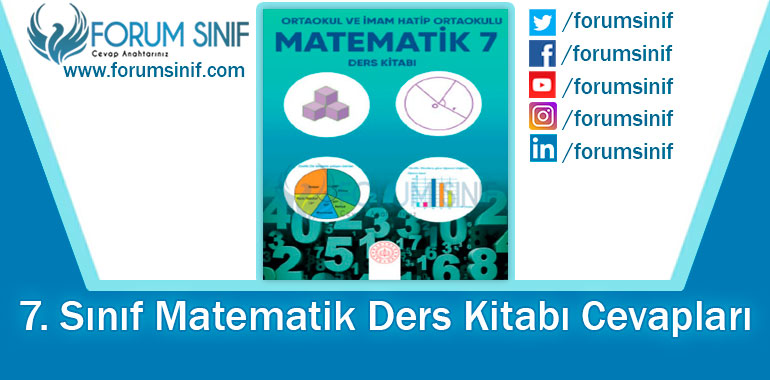 7. Sınıf Matematik Ders Kitabı Cevapları MEB Yayınları