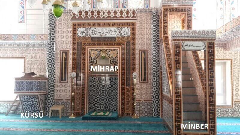 Camideki Mihrab, Mibner ve Vaaz Kürsüsü