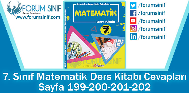 7. Sınıf Matematik Ders Kitabı 199-200-201-202. Sayfa Cevapları Berkay Yayıncılık