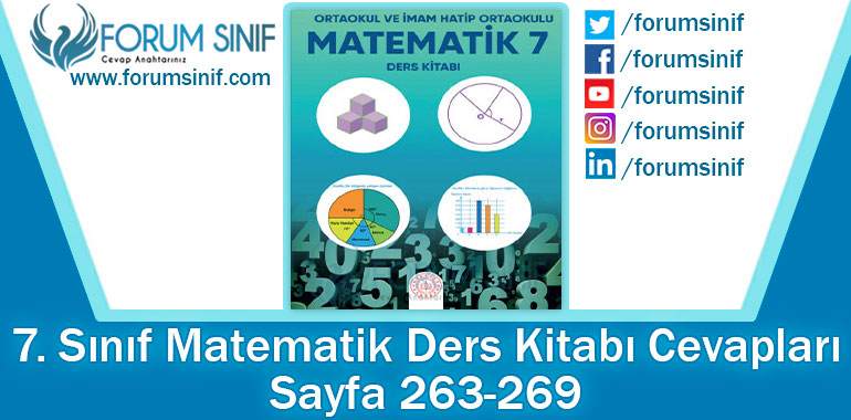 7. Sınıf Matematik Ders Kitabı 263-269. Sayfa Cevapları MEB Yayınları