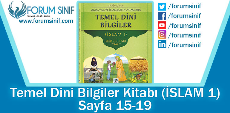 Temel Dini Bilgiler (İslam-1) Ders Kitabı 15-19. Sayfa Cevapları E-Kare Yayıncılık