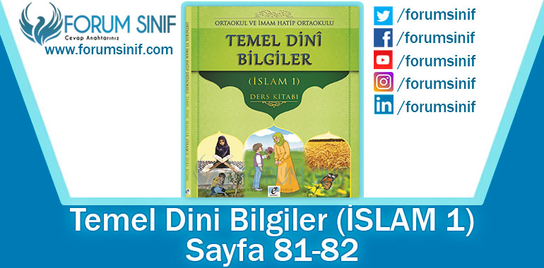 Temel Dini Bilgiler (İslam-1) Ders Kitabı 81-82. Sayfa Cevapları E-Kare Yayıncılık