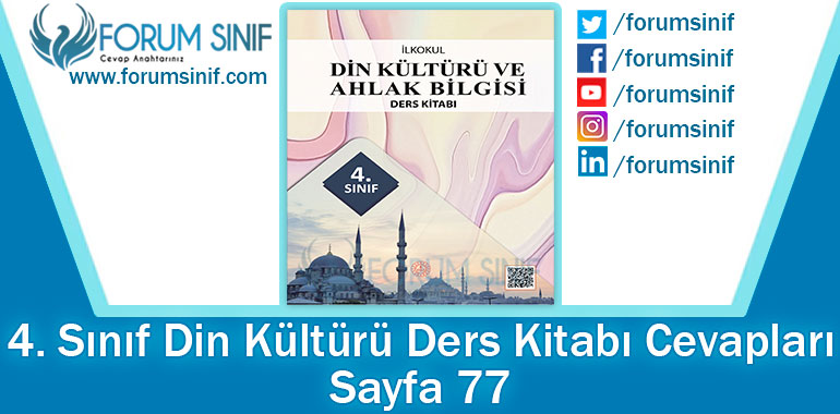 4. Sınıf Din Kültürü Ders Kitabı 77. Sayfa Cevapları MEB Yayınları