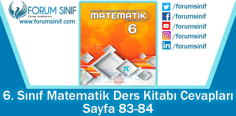 6. Sınıf Matematik Ders Kitabı 83-84. Sayfa Cevapları MEB Yayınları 2. Kitap