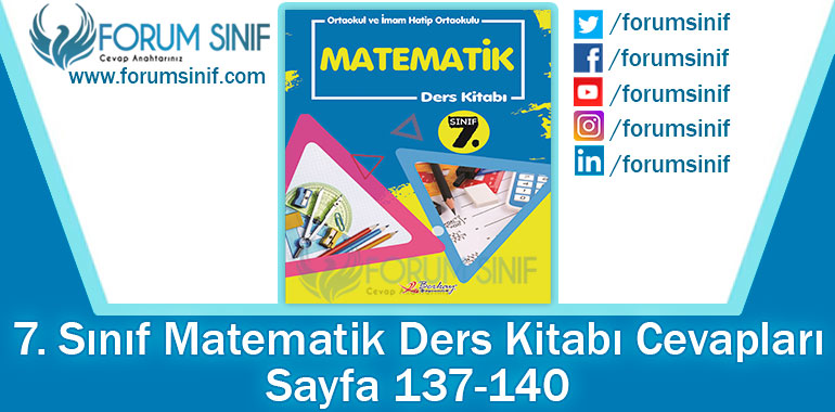 7. Sınıf Matematik Ders Kitabı 137-140. Sayfa Cevapları Berkay Yayıncılık