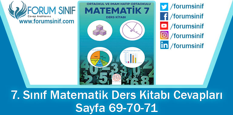 7. Sınıf Matematik Ders Kitabı 69-70-71. Sayfa Cevapları MEB Yayınları