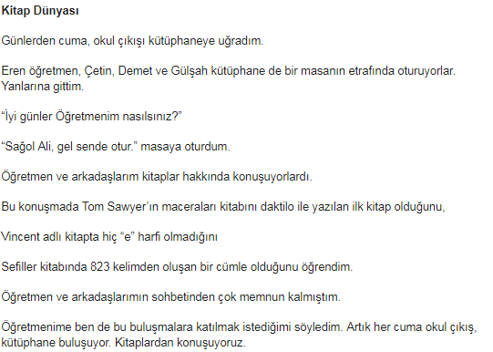 6. Sınıf Türkçe Ders Kitabı Sayfa 24 Cevapları MEB Yayınları