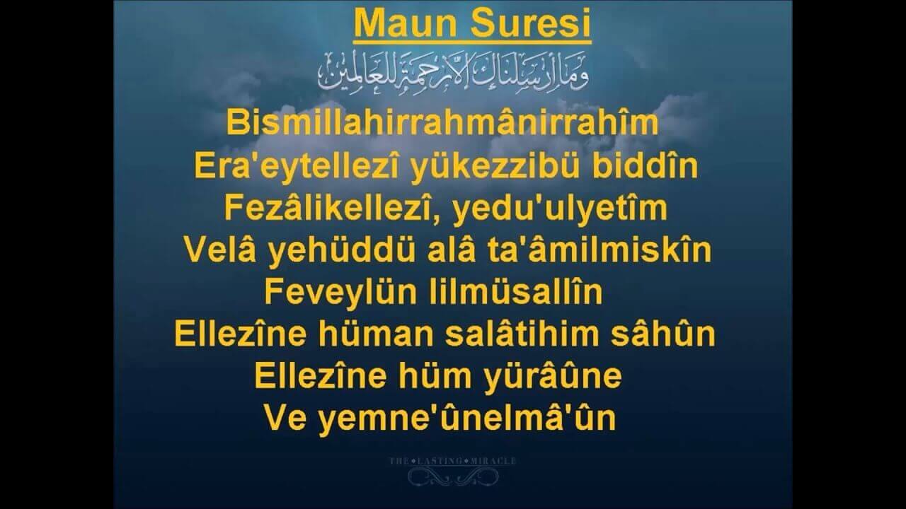 Maun-Suresi-Turkce