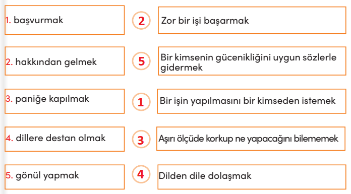 4. Sınıf Türkçe Ders Kitabı Sayfa 70 Cevapları MEB Yayınları