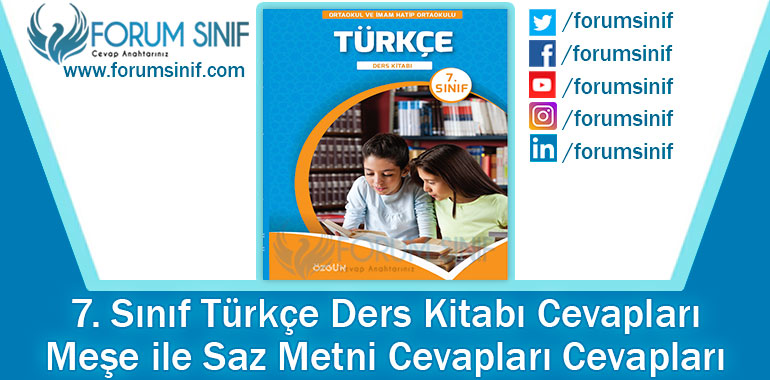 7. Sınıf Türkçe Ders Kitabı ÖZGÜN Yayınları Sayfa 74-76-77-78 Cevapları