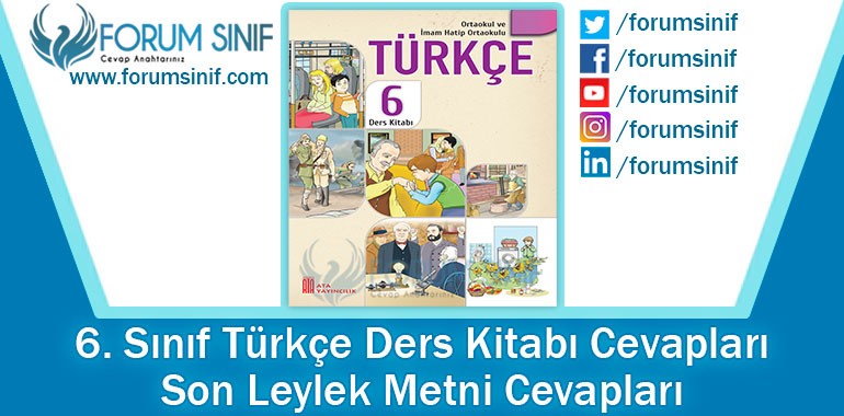 Son Leylek Metni Cevapları (7. Sınıf Türkçe ÖZGÜN)