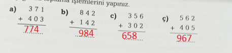 3. Sınıf Matematik Ders Kitabı Sayfa 59 Cevapları Ekoyay Yayıncılık