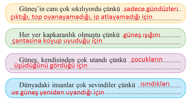 2. Sınıf Türkçe Ders Kitabı Sayfa 69 Cevapları Bilim ve Kültür Yayınları