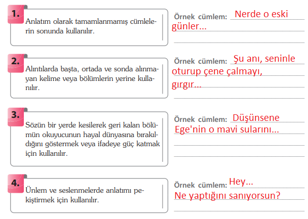 5. Sınıf Türkçe Ders Kitabı Sayfa 46 Cevapları KOZA Yayınları