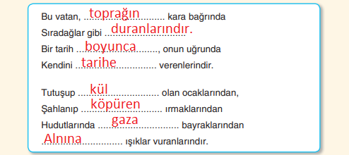 6. Sınıf Türkçe Ders Kitabı Sayfa 62 Cevapları ANKA Yayınevi
