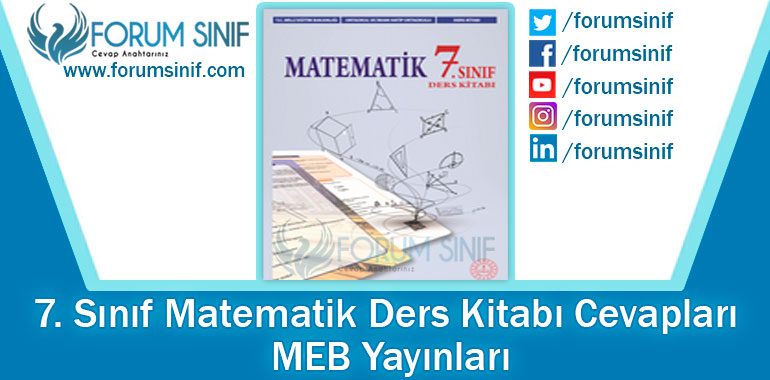 7. Sınıf Matematik Ders Kitabı Cevapları MEB Yayınları 2023