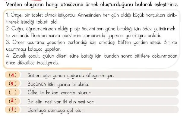 4. Sınıf Türkçe Ders Kitabı Sayfa 48 Cevapları MEB Yayıncılık