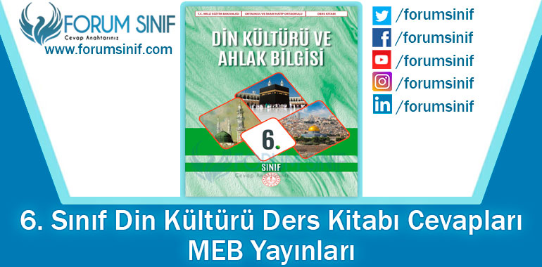 6. Sınıf Din Kültürü Ders Kitabı Cevapları MEB Yayınları 2023