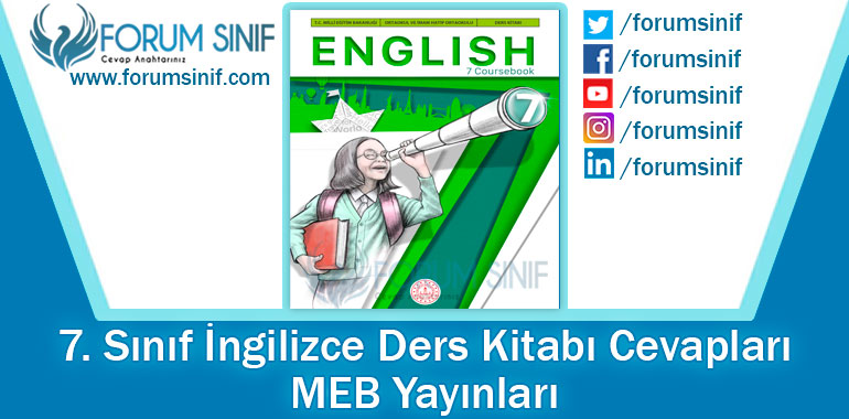 7. Sınıf İngilizce Ders Kitabı Cevapları MEB Yayınları 2023