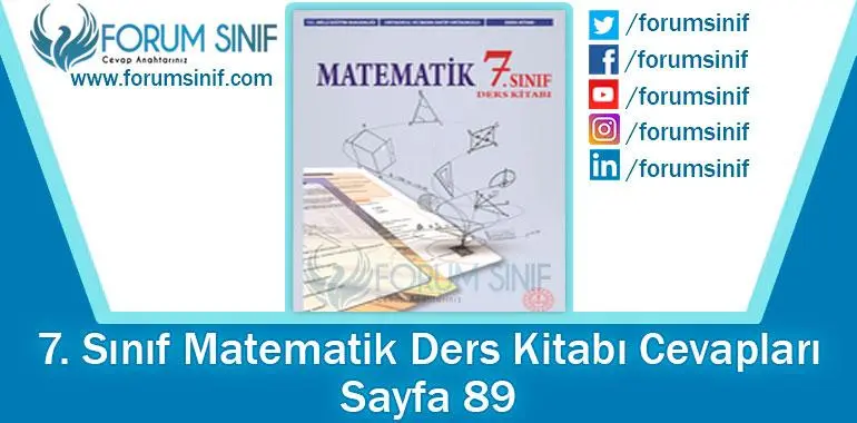 7. Sınıf Matematik Ders Kitabı 89. Sayfa Cevapları MEB Yayınları