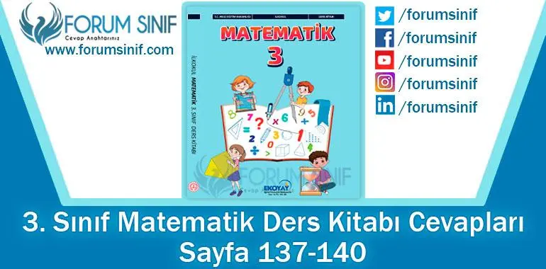 3. Sınıf Matematik Ders Kitabı 137-140. Sayfa Cevapları Ekoyay Yayıncılık