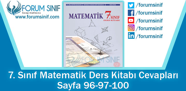 7. Sınıf Matematik Ders Kitabı 96-97-100. Sayfa Cevapları MEB Yayınları