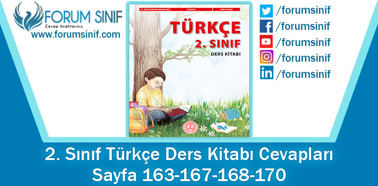 2. Sınıf Türkçe Ders Kitabı 163-167-168-170. Sayfa Cevapları MEB Yayınları