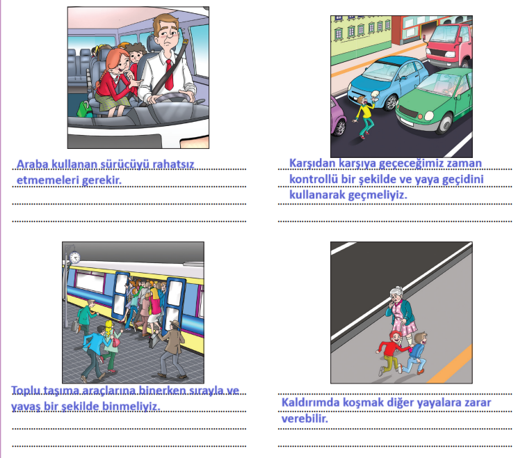 4. Sınıf Trafik Güvenliği Ders Kitabı Sayfa 51 Cevapları Morpaofset Yayıncılık