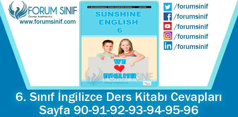 6. Sınıf İngilizce Ders Kitabı Sayfa 90-91-92-93-94-95-96. Cevapları Hecce Yayıncılık 6. Sınıf İngilizce Ders Kitabı Sayfa 90-91-92-93-94-95-96. Cevapları Hecce Yayıncılık