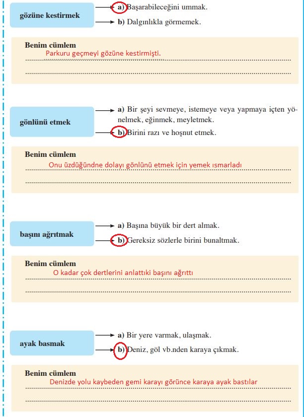 8. Sınıf Türkçe Ders Kitabı Sayfa 168 Cevapları Ferman Yayıncılık