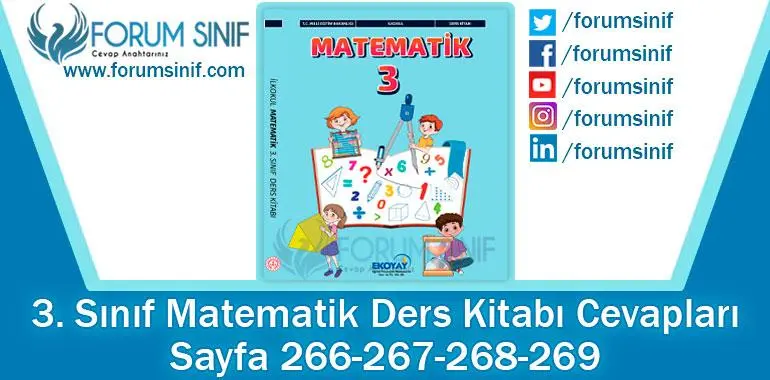 3. Sınıf Matematik Ders Kitabı 266-267-268-269. Sayfa Cevapları Ekoyay Yayıncılık